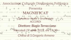MAGNIFICAT - Concerto del Complesso Vocale e Strumentale ACCORDI - Associazione Culturale Dimensione Polifonica