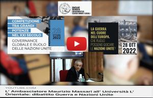 L’Ambasciatore ONU Maurizio Massari all’Università di Napoli L’Orientale: dibattito sul ruolo delle Nazioni Unite nella guerra nel cuore dell’Europa